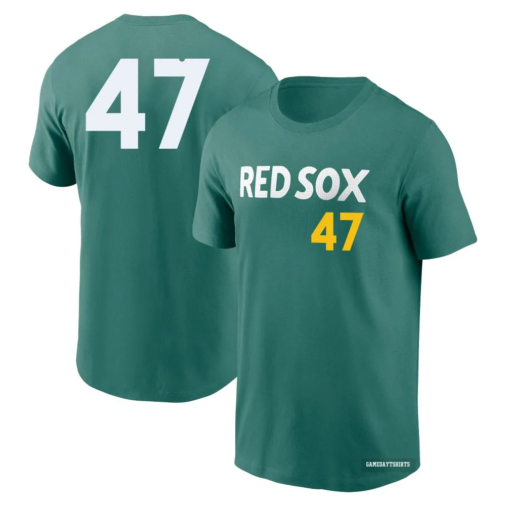 Rod Beck Boston Red Sox ＃47 Green 2025 City Connect Fuse T-Shirt