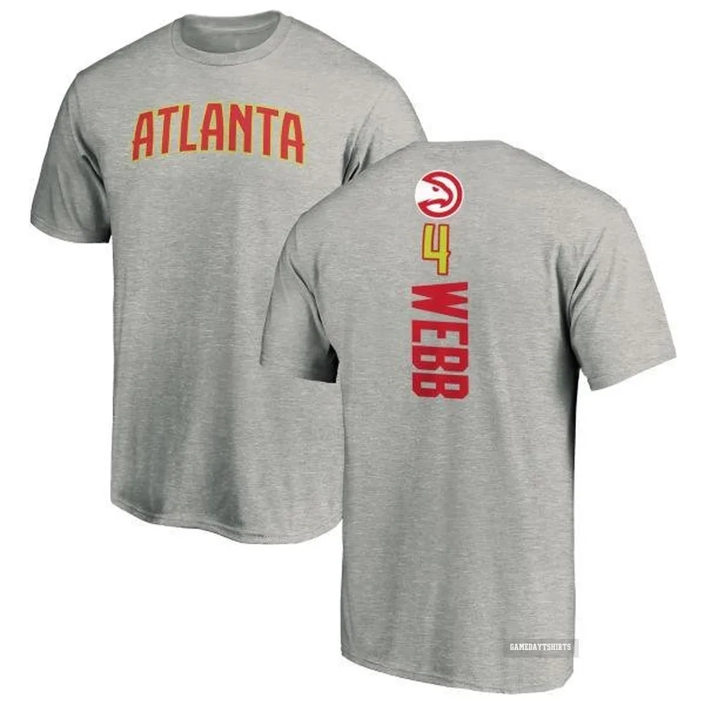 Spud Webb Atlanta Hawks ＃4 Ash Backer T-Shirt