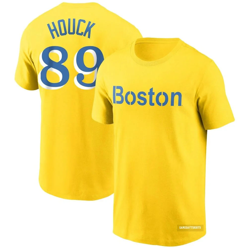 Tanner Houck Boston Red Sox ＃89 Gold City Connect T-Shirt