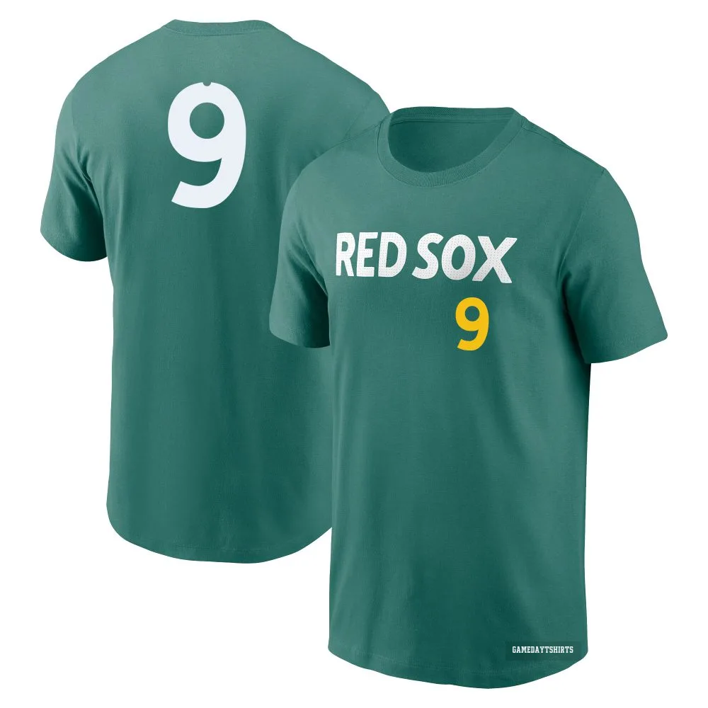 Ted Williams Boston Red Sox ＃9 Green 2025 City Connect Fuse T-Shirt
