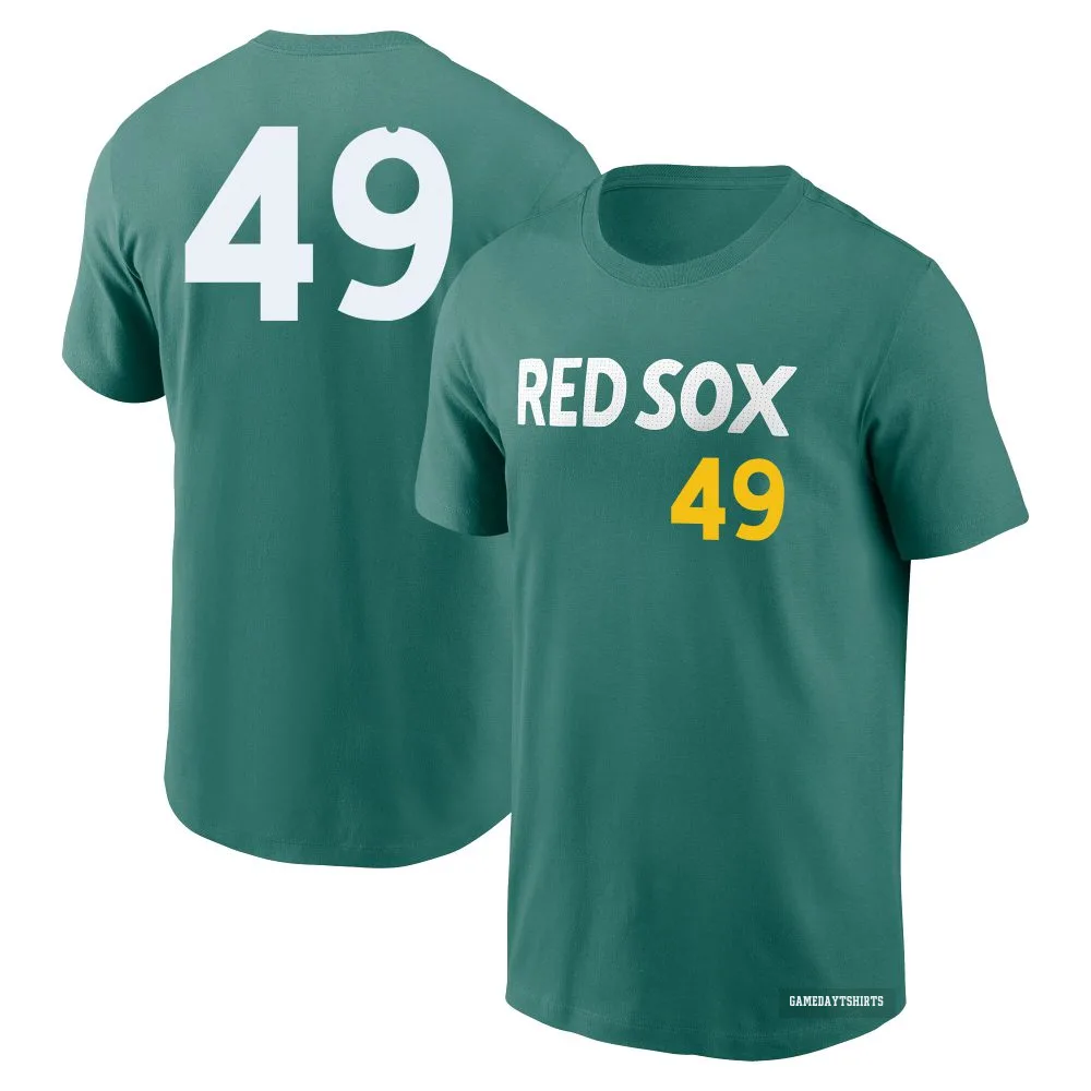 Tim Wakefield Boston Red Sox ＃49 Green 2025 City Connect Fuse T-Shirt