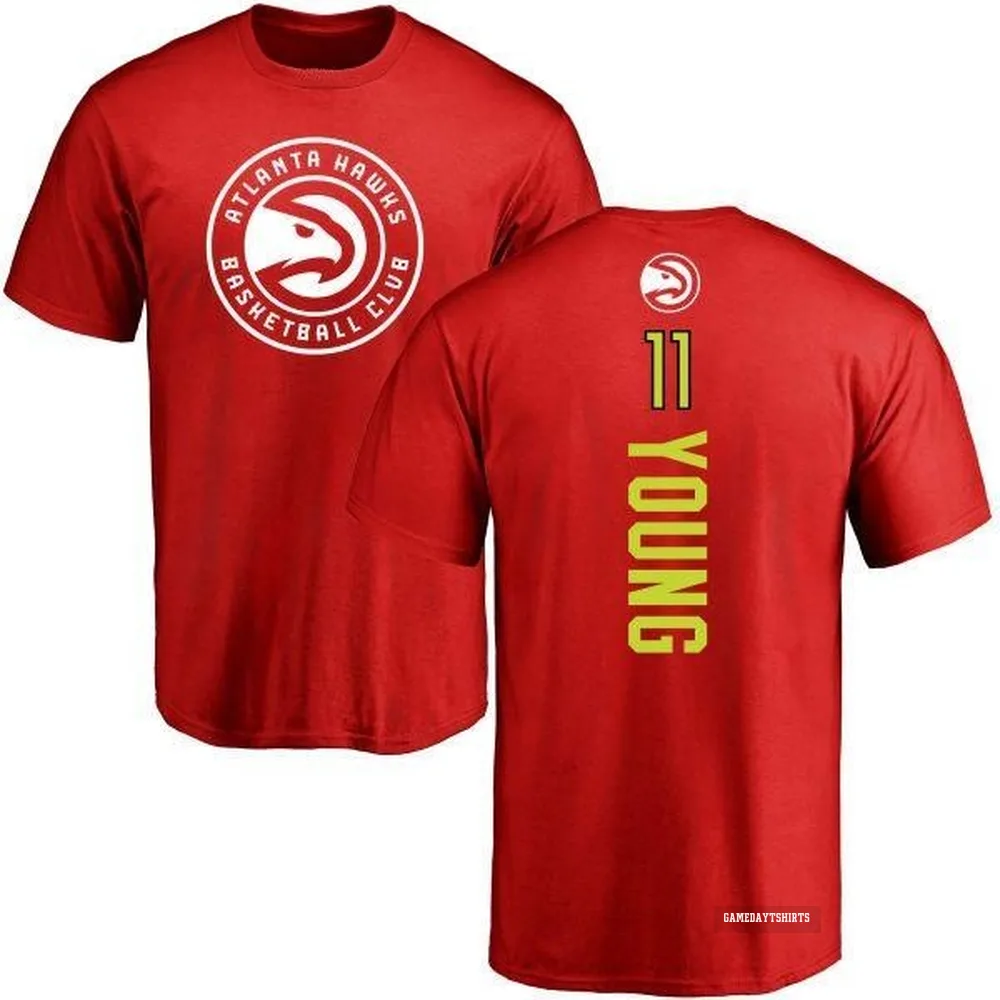 Trae Young Atlanta Hawks ＃11 Red Backer T-Shirt