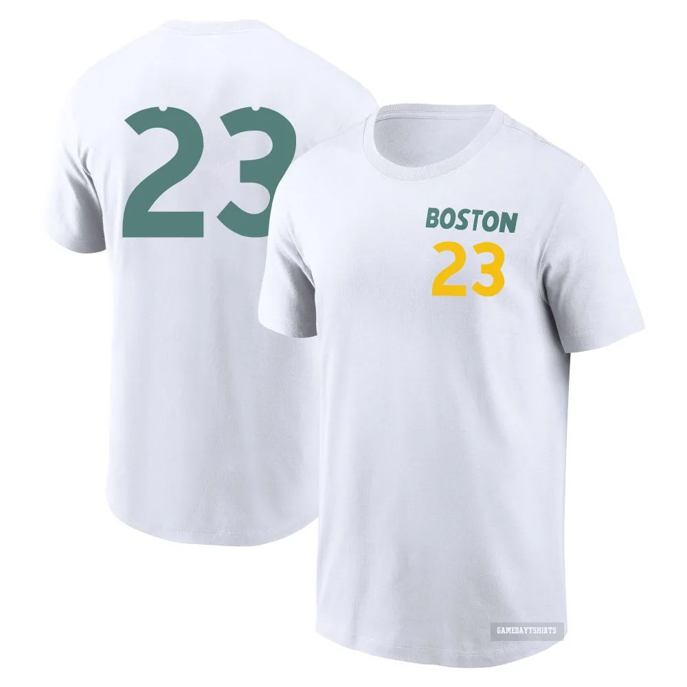 Travis Shaw Boston Red Sox ＃23 White 2025 City Connect T-Shirt