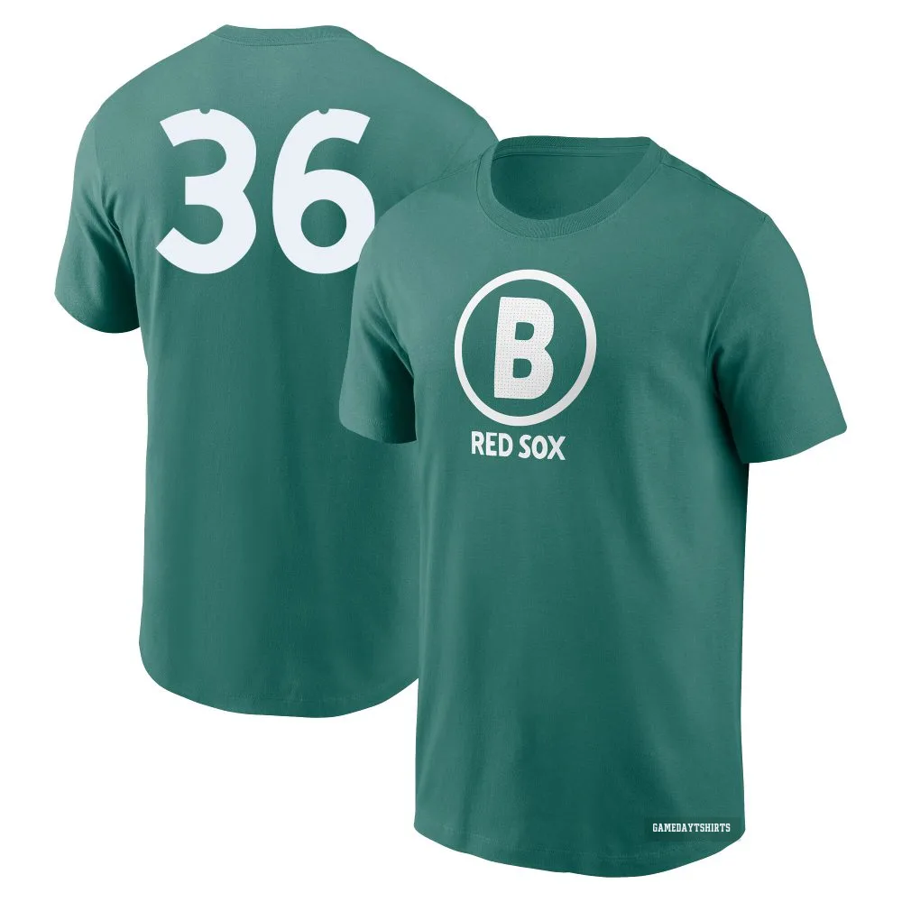 Triston Casas Boston Red Sox ＃36 Green 2025 City Connect T-Shirt