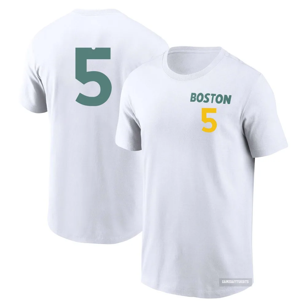 Vaughn Grissom Boston Red Sox ＃5 White 2025 City Connect T-Shirt
