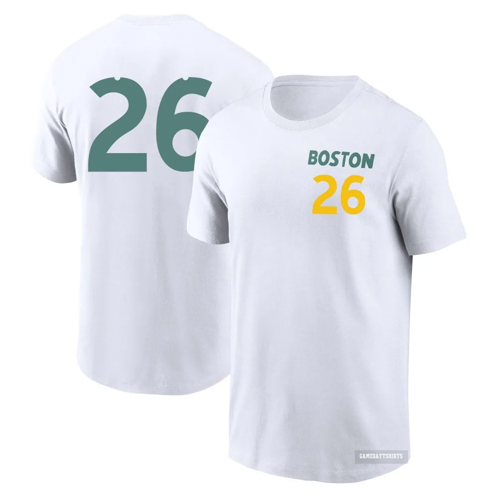 Wade Boggs Boston Red Sox ＃26 White 2025 City Connect T-Shirt