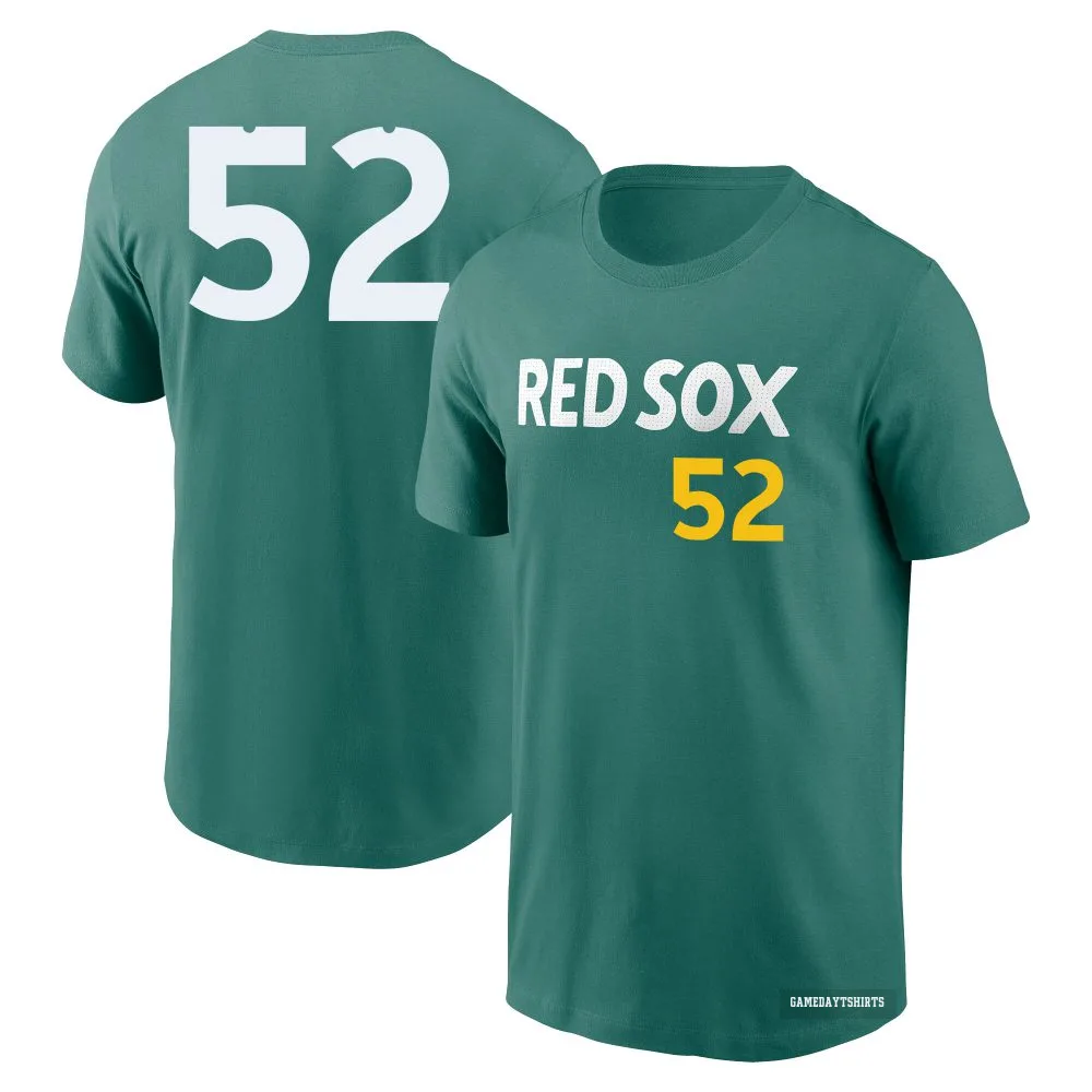 Wilyer Abreu Boston Red Sox ＃52 Green 2025 City Connect Fuse T-Shirt