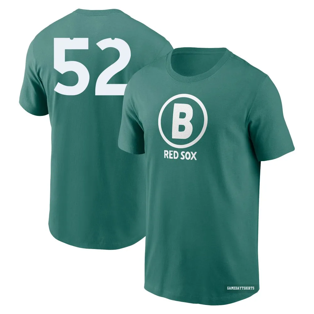 Wilyer Abreu Boston Red Sox ＃52 Green 2025 City Connect T-Shirt