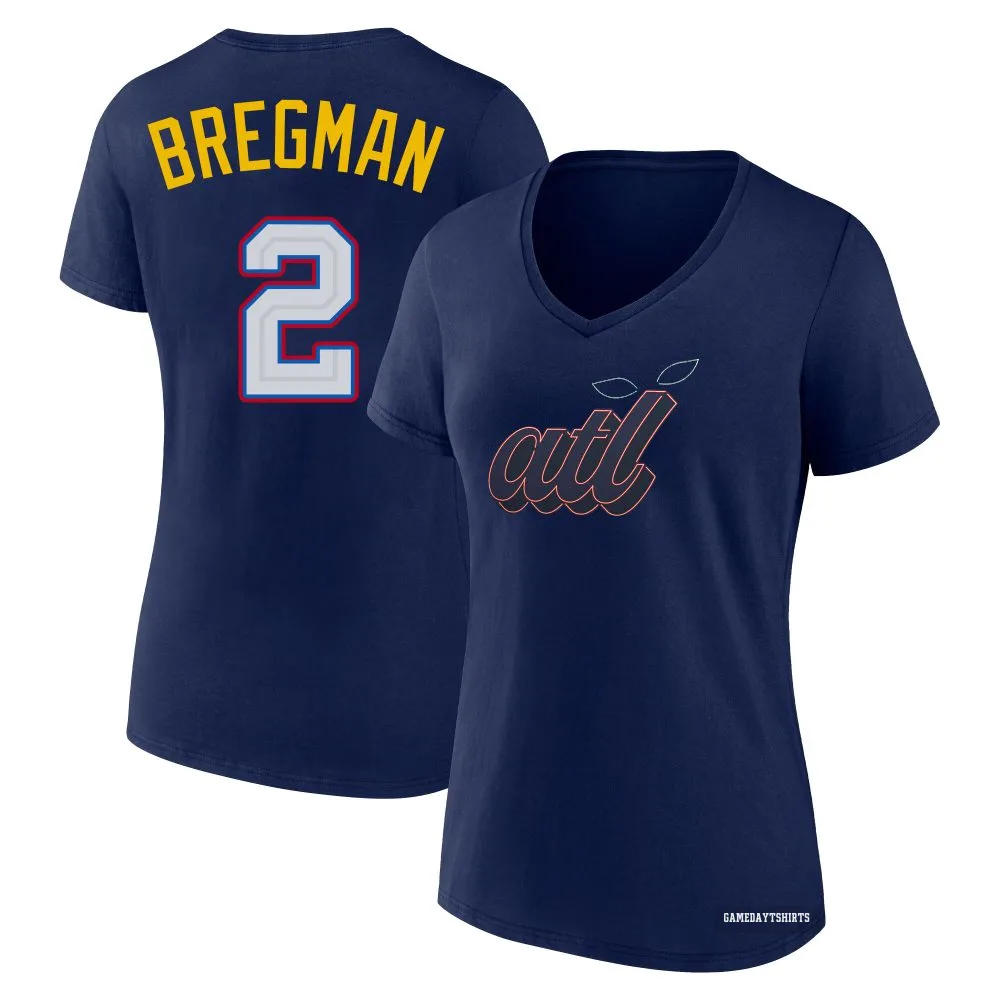 Women's Alex Bregman Boston Red Sox ＃2 Navy 2025 All-Star T-Shirt