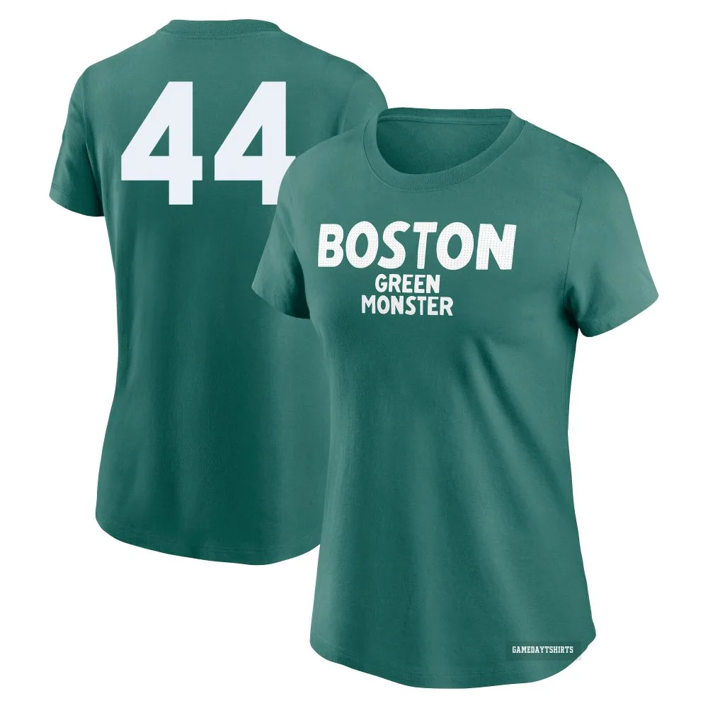 Women's Aroldis Chapman Boston Red Sox ＃44 Green 2025 City Connect Wordmark T-Shirt