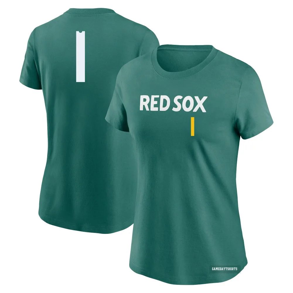 Women's Bobby Doerr Boston Red Sox ＃1 Green 2025 City Connect Fuse T-Shirt