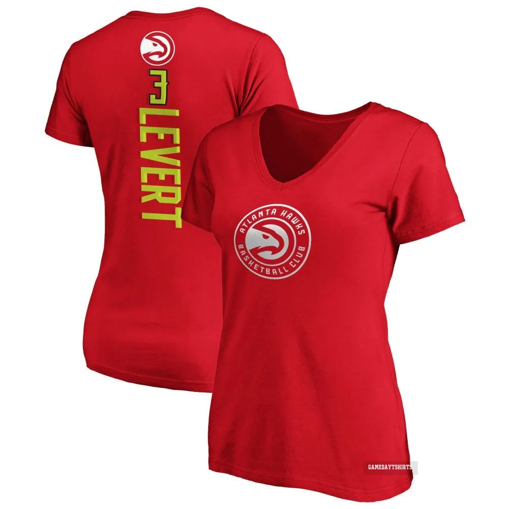 Women's Caris LeVert Atlanta Hawks ＃3 Red Backer T-Shirt