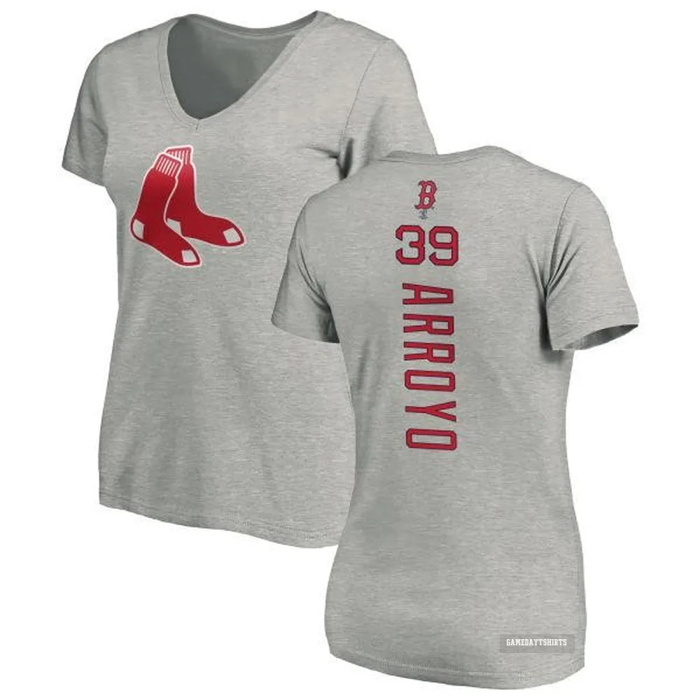 Women's Christian Arroyo Boston Red Sox ＃39 Backer Slim Fit T-Shirt Ash