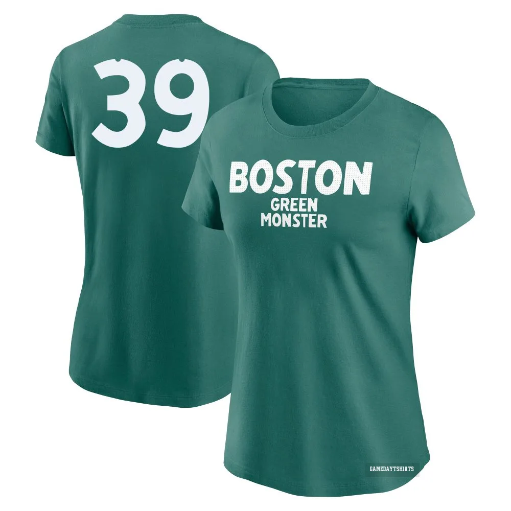 Women's Marcelo Mayer Boston Red Sox ＃39 Green 2025 City Connect Wordmark T-Shirt