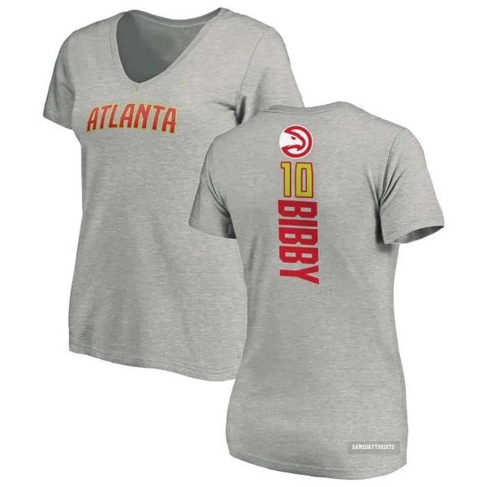 Women's Mike Bibby Atlanta Hawks ＃10 Ash Backer T-Shirt