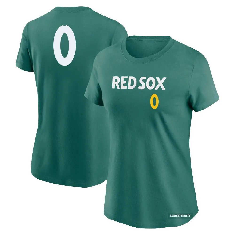Women's Walker Buehler Boston Red Sox ＃0 Green 2025 City Connect Fuse T-Shirt