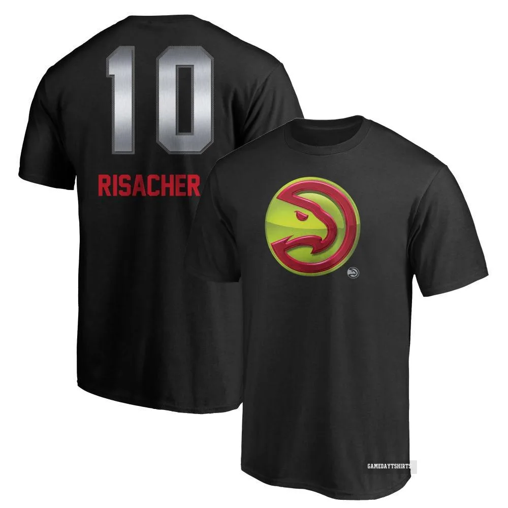 Zaccharie Risacher Atlanta Hawks ＃10 Black Midnight Mascot T-Shirt