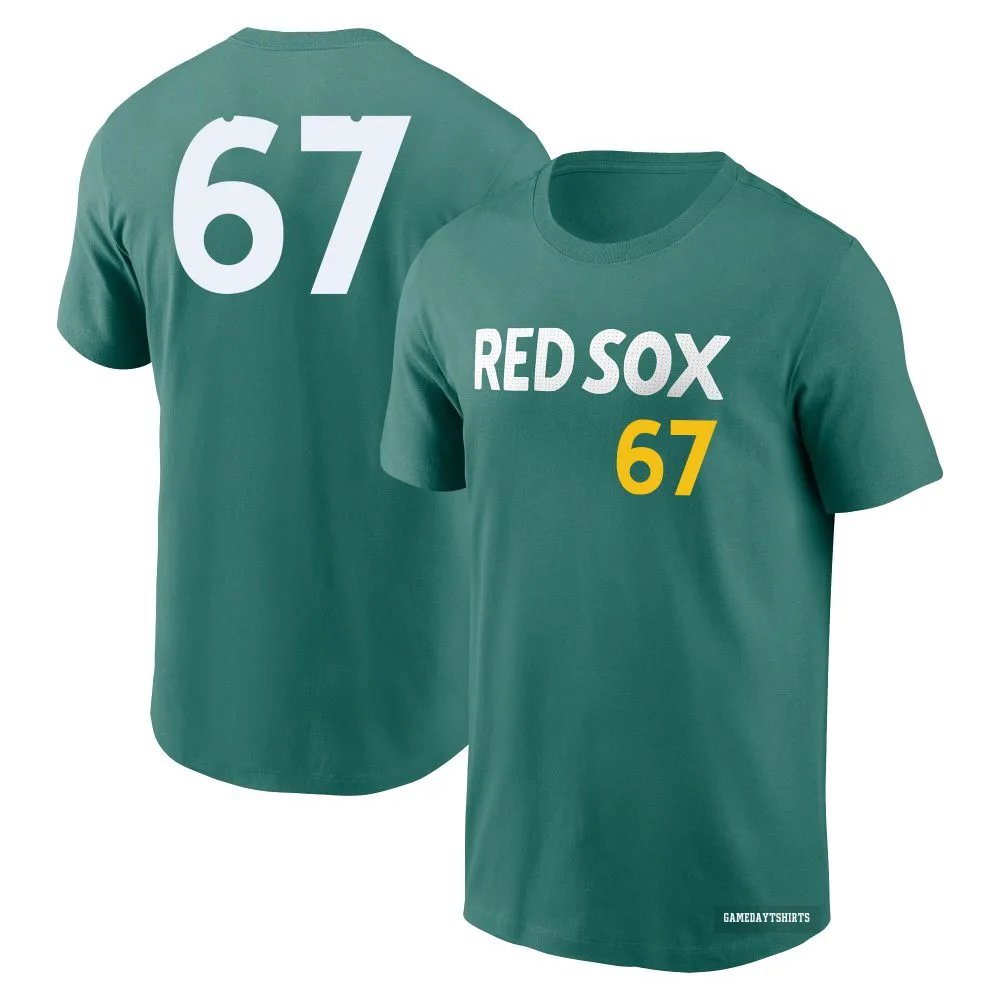 Zach Penrod Boston Red Sox ＃67 Green 2025 City Connect Fuse T-Shirt