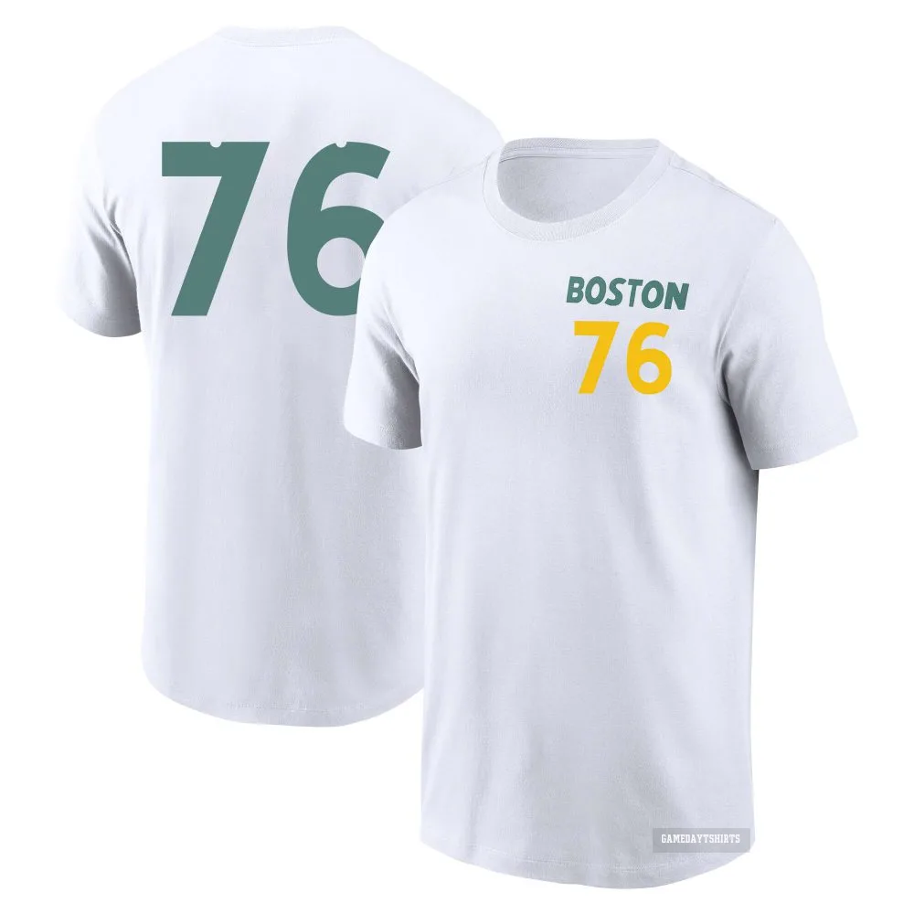 Zack Kelly Boston Red Sox ＃76 White 2025 City Connect T-Shirt